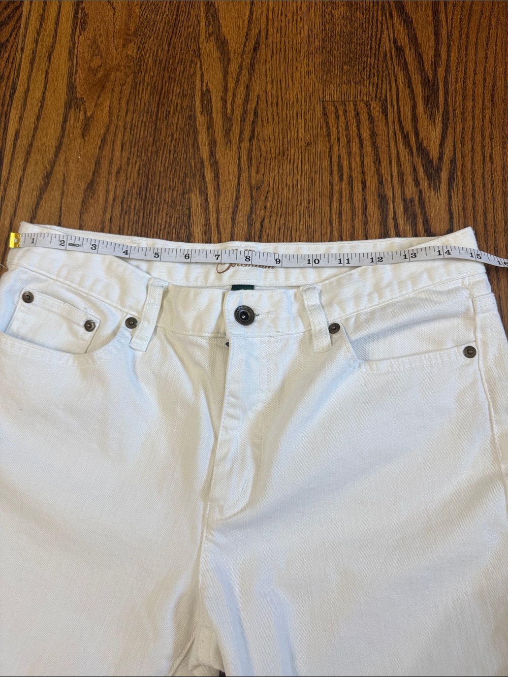 Ralph Lauren White Straight Leg Jeans Size 8 Stretch Denim Classic - Picture 9 of 11
